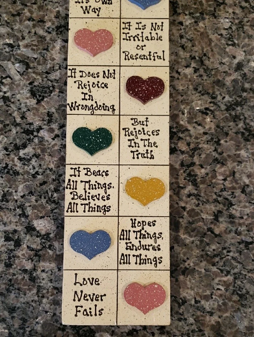 Love Never Fails Decorative Wall Plaque 1 Corinthians 13 Love Chapter
